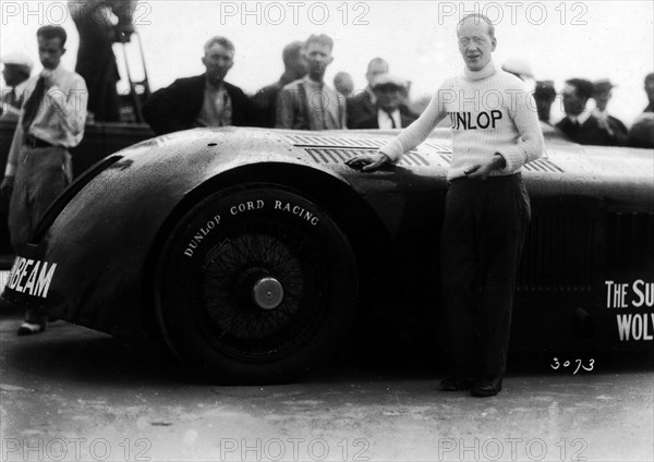 Sunbeam 1000hp World Land speed record attempt at Daytona 1927 Artist: Unknown.