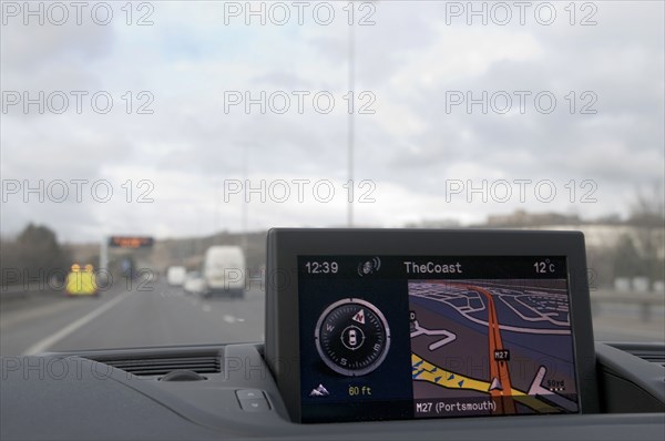 Satellite navigation system in Alfa Romeo Giulietta 2011 Artist: Unknown.