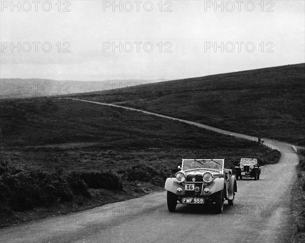 1937 Riley Lynx on Torquay rally driven by M.G.Shorey Artist: Unknown.