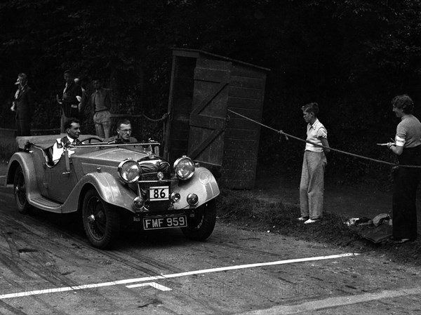 1937 Riley Lynx on Torquay rally driven by M.G.Shorey Artist: Unknown.