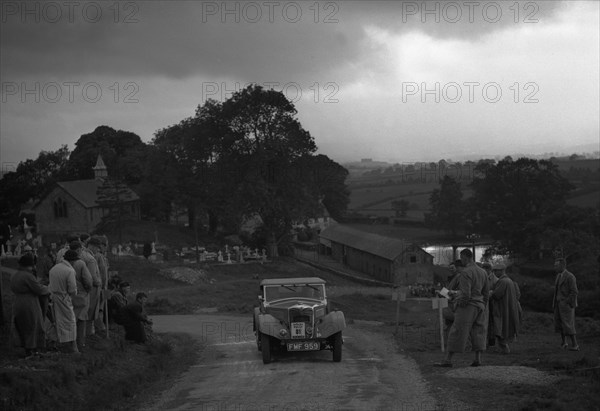 1937 Riley Lynx on Welsh rally driven by M.G.Shorey Artist: Unknown.