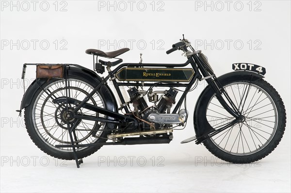 1914 Royal Enfield 3hp motorcycle Artist: Unknown.