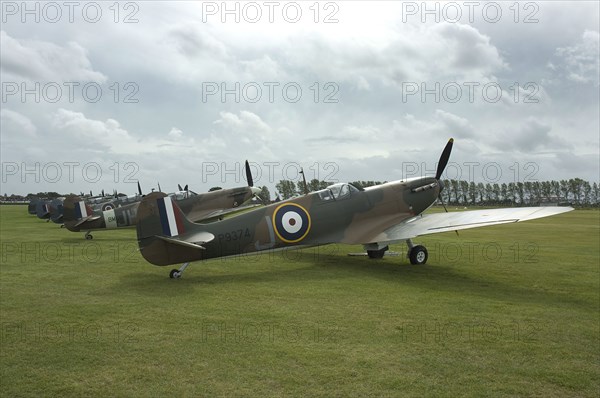 2011 Goodwood Revival Meeting, row of Spitfire Aircraft Artist: Unknown.