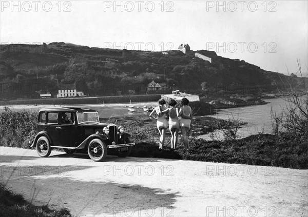 1932 Standard Little Nine saloon at Royal Bay, Jersey Artist: Unknown.