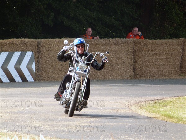 Peter Fonda on Captain America Chopper, Goodwood Festival of Speed 2013 Artist: Unknown.