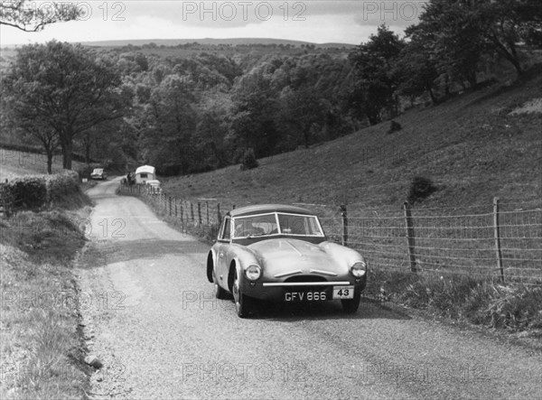 1954 TVR RGS Atalanta bodied prototype, Morecambe rally Artist: Unknown.