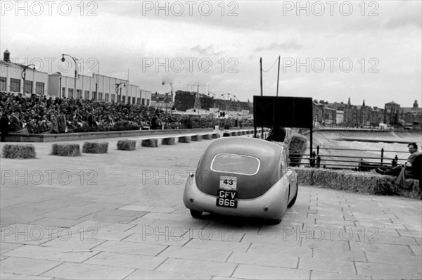 1954 TVR RGS Atalanta bodied prototype, Morecambe rally Artist: Unknown.