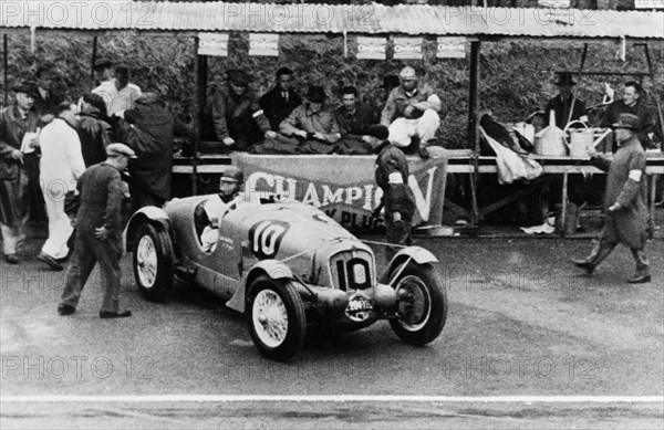 Delahaye 135S driven by Rene Le Begue and Nicolas Mahe, at the Ulster TT Ards 1936 Artist: Unknown.