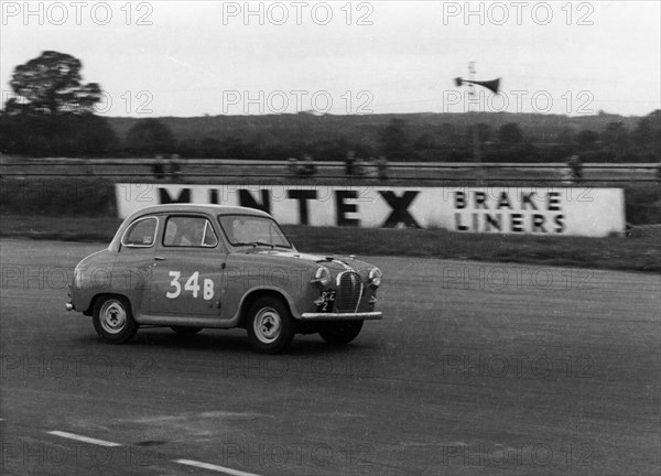 Austin A35 at 750 MC 6 hour relay race Silverstone 1957 Artist: Unknown.