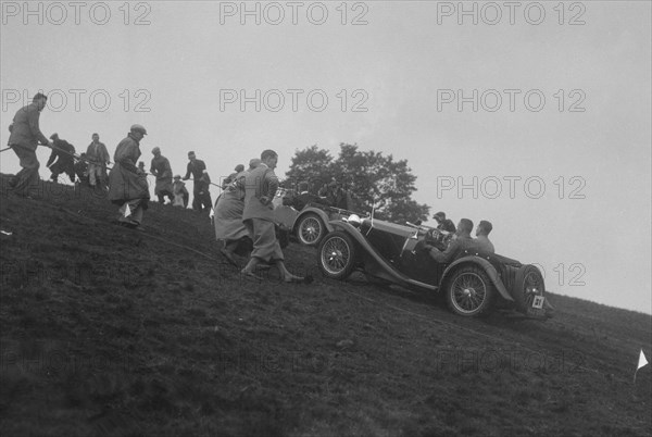 MG PA competing in the MG Car Club Rushmere Hillclimb, Shropshire, 1935. Artist: Bill Brunell.