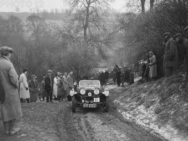 Frazer-Nash of AL Marshall competing in the Sunbac Colmore Trial, Gloucestershire, 1933. Artist: Bill Brunell.