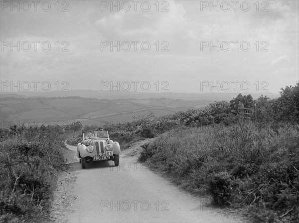 Frazer-Nash BMW of CRY King competing in the MCC Torquay Rally, 1938. Artist: Bill Brunell.