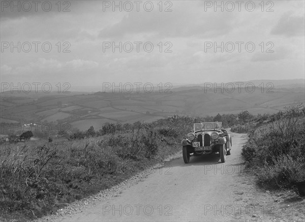 Frazer-Nash BMW 315/40 of AE Frost competing in the MCC Torquay Rally, 1938. Artist: Bill Brunell.