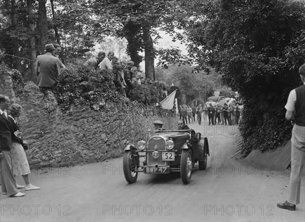 Morgan 4/4 of WA Goodall competing in the MCC Torquay Rally, 1938. Artist: Bill Brunell.