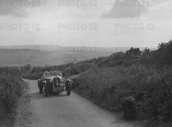 Morgan 4/4 of WA Goodall competing in the MCC Torquay Rally, 1938. Artist: Bill Brunell.