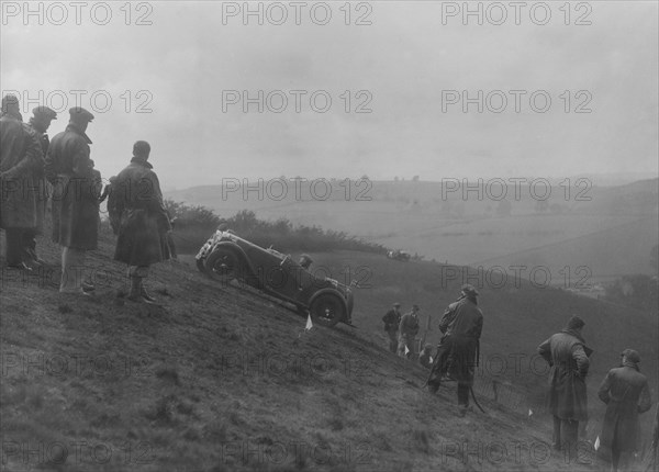 MG Magna competing in the MG Car Club Rushmere Hillclimb, Shropshire, 1935. Artist: Bill Brunell.