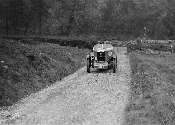 MG M type of HE Symons competing in the MCC Sporting Trial, 1930. Artist: Bill Brunell.