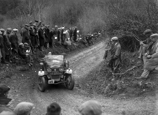 Frazer-Nash of JE Ackery competing in the MCC Lands End Trial, 1935. Artist: Bill Brunell.