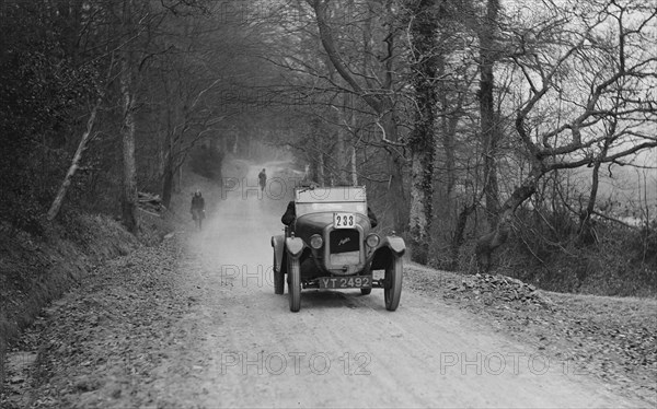 Austin 7 GE Cup model competing in the Sunbeam Motor Car Club Bognor Trial, 1929. Artist: Bill Brunell.