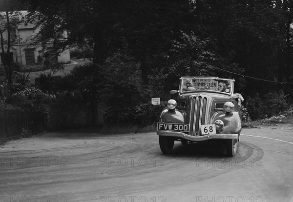 Ford Model C 10 of J McEvoy competing in the MCC Torquay Rally, Torbay, Devon, 1938. Artist: Bill Brunell.