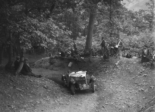 Riley taking part in a motoring trial, c1930s. Artist: Bill Brunell.