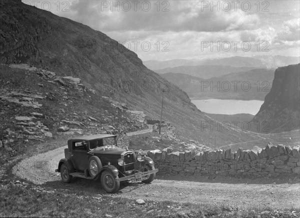 Rover saloon of I Ramsay competing in the RSAC Scottish Rally, 1936. Artist: Bill Brunell.