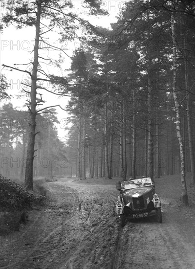 AC taking part in a JCC motoring trial, Surrey, c1920s. Artist: Bill Brunell.