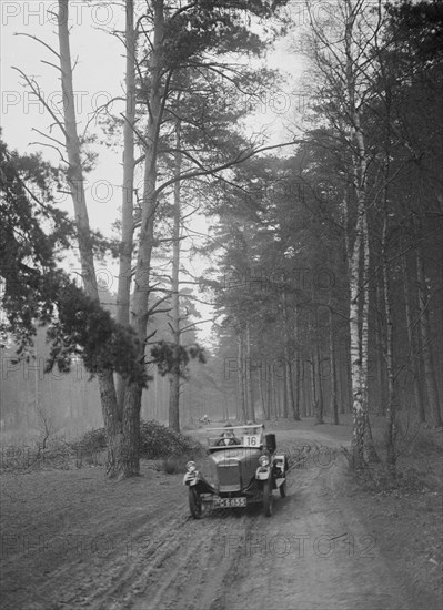 GWK taking part in the JCC General Efficiency Trial, Oxshott Woods, Surrey, 1923. Artist: Bill Brunell.