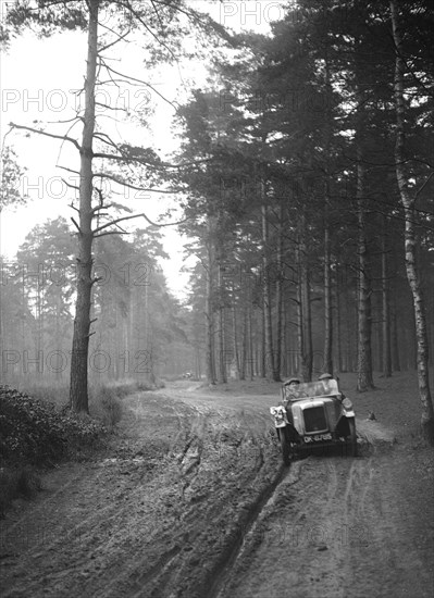 BSA taking part in the JCC General Efficiency Trial, Oxshott Woods, Surrey, 1923. Artist: Bill Brunell.