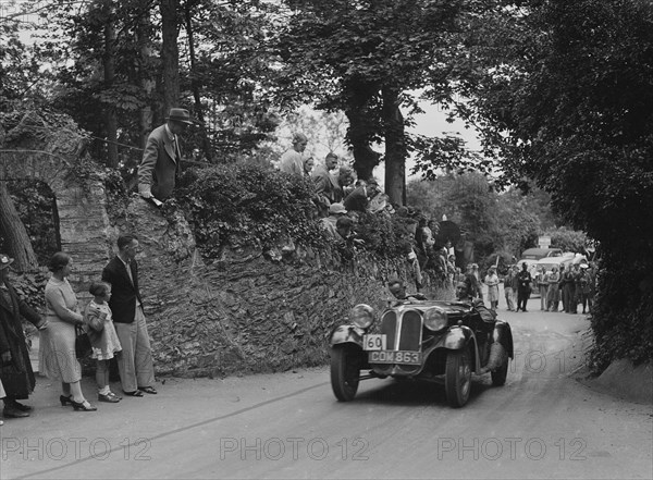 Frazer-Nash BMW 315/40 of AE Frost competing in the MCC Torquay Rally, 1938. Artist: Bill Brunell.