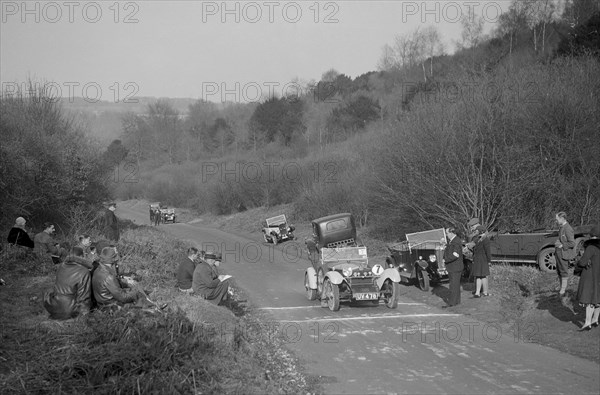 Tracta open 2-seater sports of LM Oliver at the JCC Half-Day Trial, 1930. Artist: Bill Brunell.