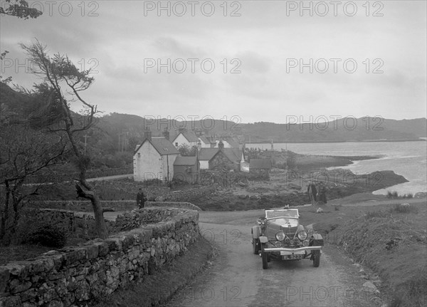 Kitty Brunell driving a MG 18/80 4-seater tourer, 1930s. Artist: Bill Brunell.