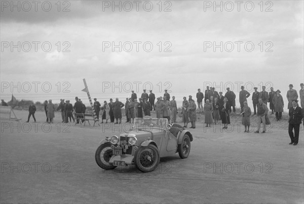 MG J2 of AWF Smith competing in the RSAC Scottish Rally, 1934. Artist: Bill Brunell.