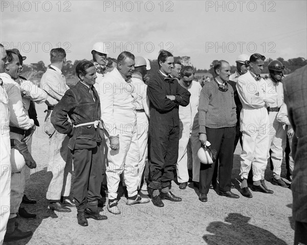 Drivers at the JCC 200 Mile Race, Brooklands, 1926. Artist: Bill Brunell.