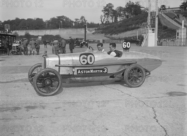 Bertie Kensington Moir in his Aston Martin at the JCC 200 Mile Race, Brooklands, Surrey, 1921. Artist: Bill Brunell.