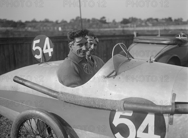 HC Munday in his AC at the JCC 200 Mile Race, Brooklands, Surrey, 1921. Artist: Bill Brunell.