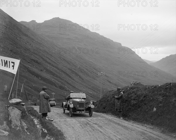 Lagonda open 2-seater of WH Oates competing in the Scottish Light Car Trial, 1922. Artist: Bill Brunell.