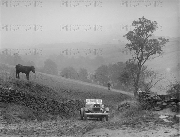 Ford V8 of RKN Clarkson competing in the MCC Sporting Trial, 1935. Artist: Bill Brunell.