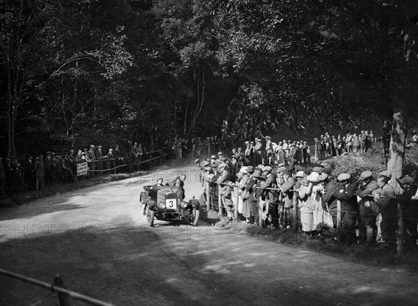 Aston Martin of Winifred Pink competing in the MAC Shelsley Walsh Hillclimb, Worcestershire, 1923. Artist: Bill Brunell.