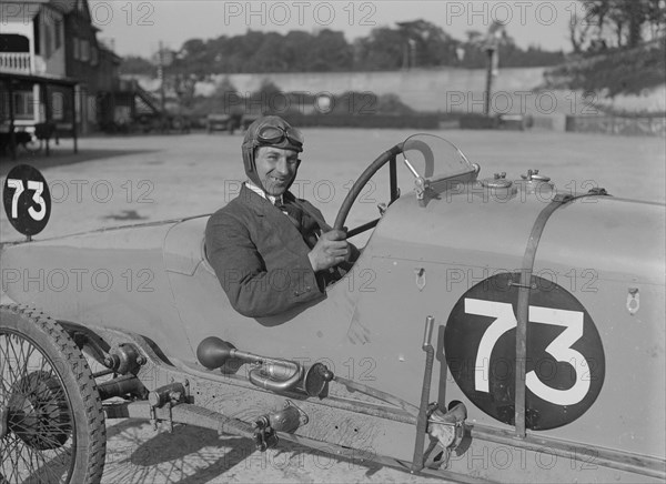 Enfield-Allday of J Chance, JCC 200 Mile Race, Brooklands, 1921. Artist: Bill Brunell.