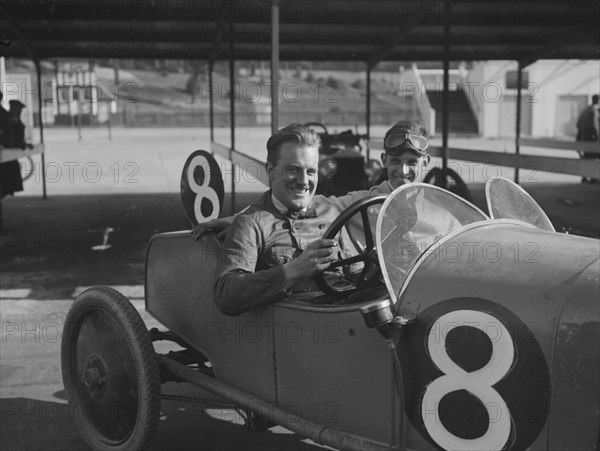 Coventry-Premier of AJ Dixon, JCC 200 Mile Race, Brooklands, 1921. Artist: Bill Brunell.