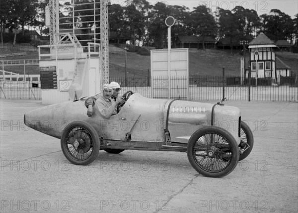 Talbot-Darracq of Jean Chassagne, JCC 200 Mile Race, Brooklands, 1922. Artist: Bill Brunell.