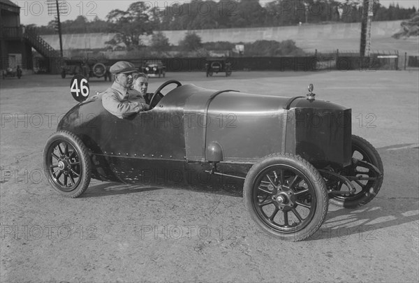 Charron-Laycock of WF Milward, JCC 200 Mile Race, Brooklands, 1921. Artist: Bill Brunell.