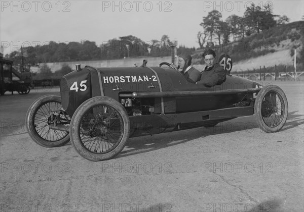 Horstman of TL Edwards, JCC 200 Mile Race, Brooklands, 1921. Artist: Bill Brunell.