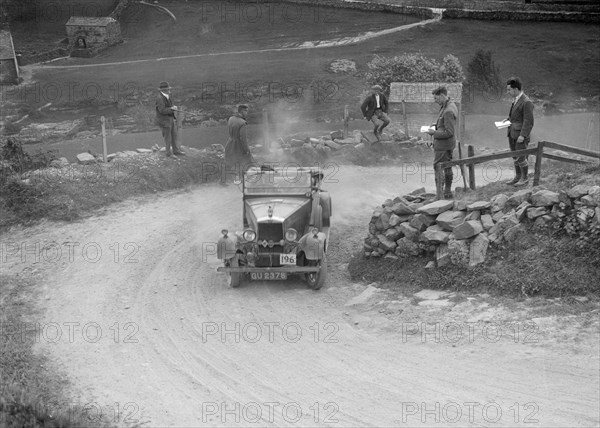 Morris of SE Newton competing in the MCC Edinburgh Trial, 1930. Artist: Bill Brunell.