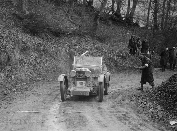 MG M Type 12/12 replica of Viscount Curzon, MG Car Club Trial, Waterworks Hill, Tring, 1931. Artist: Bill Brunell.