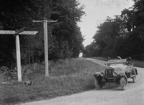 Calthorpe 4-seater tourer, Broadway Hill, Worcestershire, c1920s. Artist: Bill Brunell.