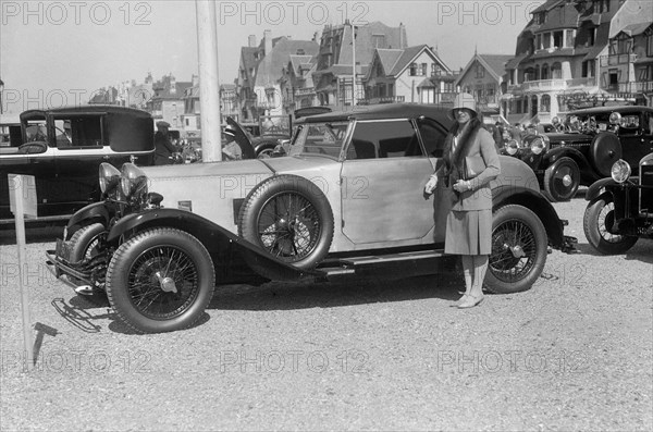 Delage at Boulogne Motor Week, France, 1928. Artist: Bill Brunell.