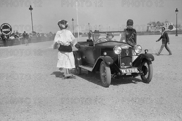 Riley at the Boulogne Motor Week, France, 1928. Artist: Bill Brunell.