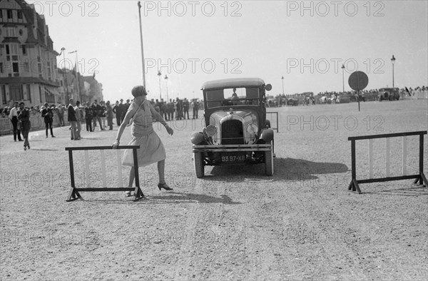 Citroen competing at Boulogne Motor Week, France, 1928. Artist: Bill Brunell.